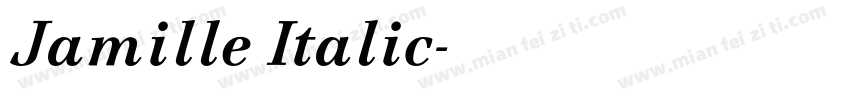 Jamille Italic字体转换